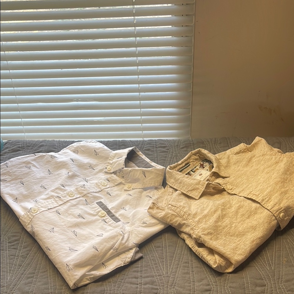Kids' White and Tan Shirts
